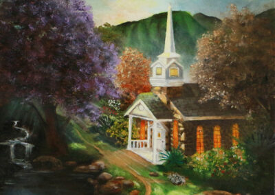 Landscape Painting_Village Church