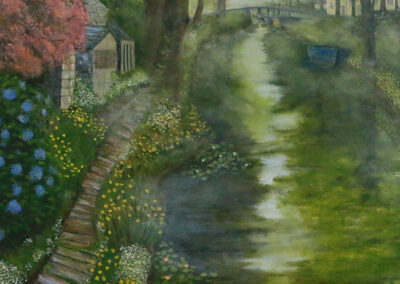 Misty Morn Landscape Painting