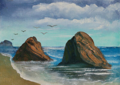 Rocky Coast Seascape painting
