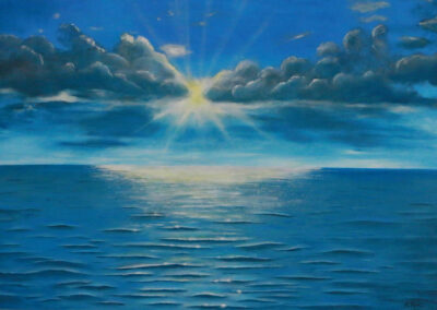 Shimmering Seas Seascape Oil Painting